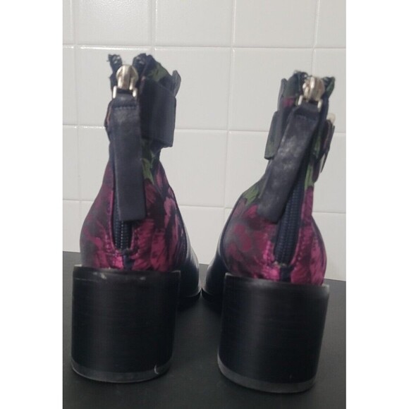 Jeffrey Campbell Blue And Floral Regan 2 Ankle Booties Sz 6.5 - Picture 6 of 9